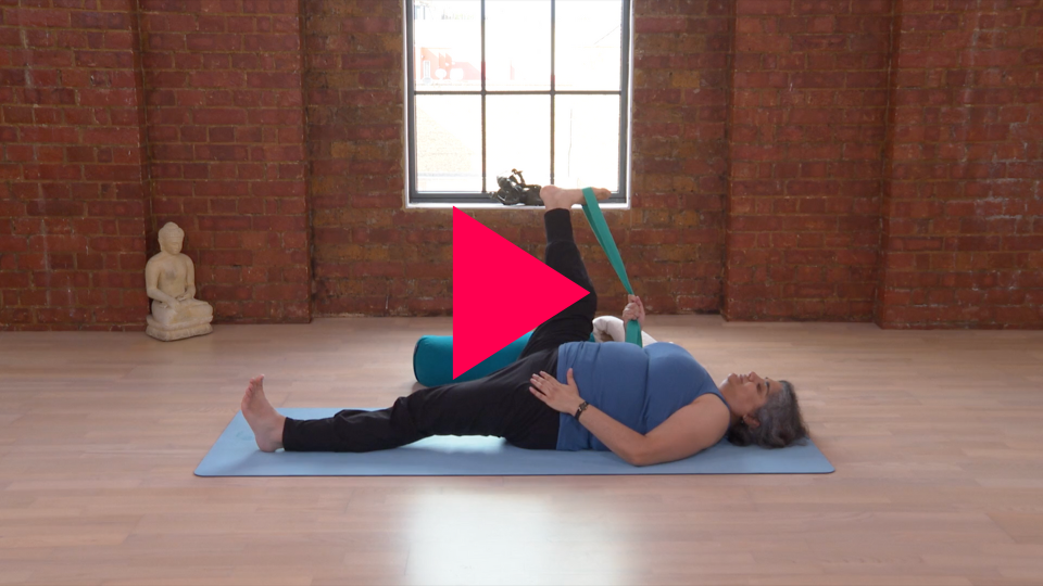 Lying-down on Sides (Vishnuasana) | The Art of Living